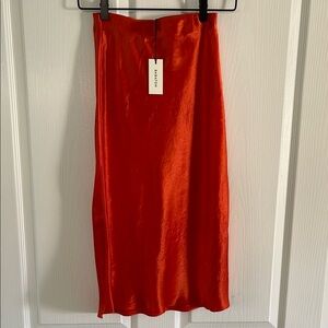 Aritzia Babaton Satin Midi Skirt